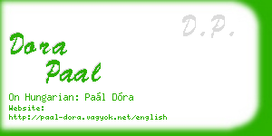 dora paal business card