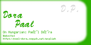 dora paal business card
